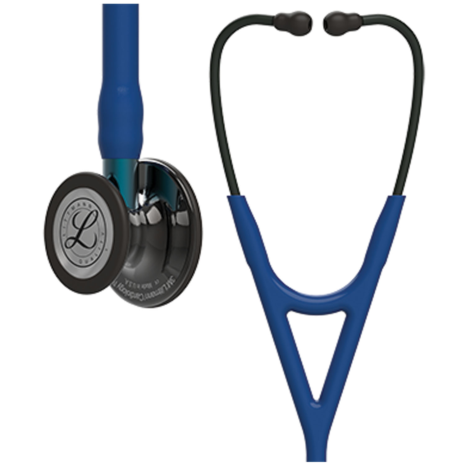 SOLVENTUM LITTMANN® CARDIOLOGY IV™ STETHOSCOPE Stethoscope, High Polish Smoke Finish Chestpiece, Navy Tube, Blue Stem and Black Headset, 27" (Continental US+HI Only) (Littmann items are only available for sale online by distributors authorized by 3M Littmann) Solventum Corporation 6202