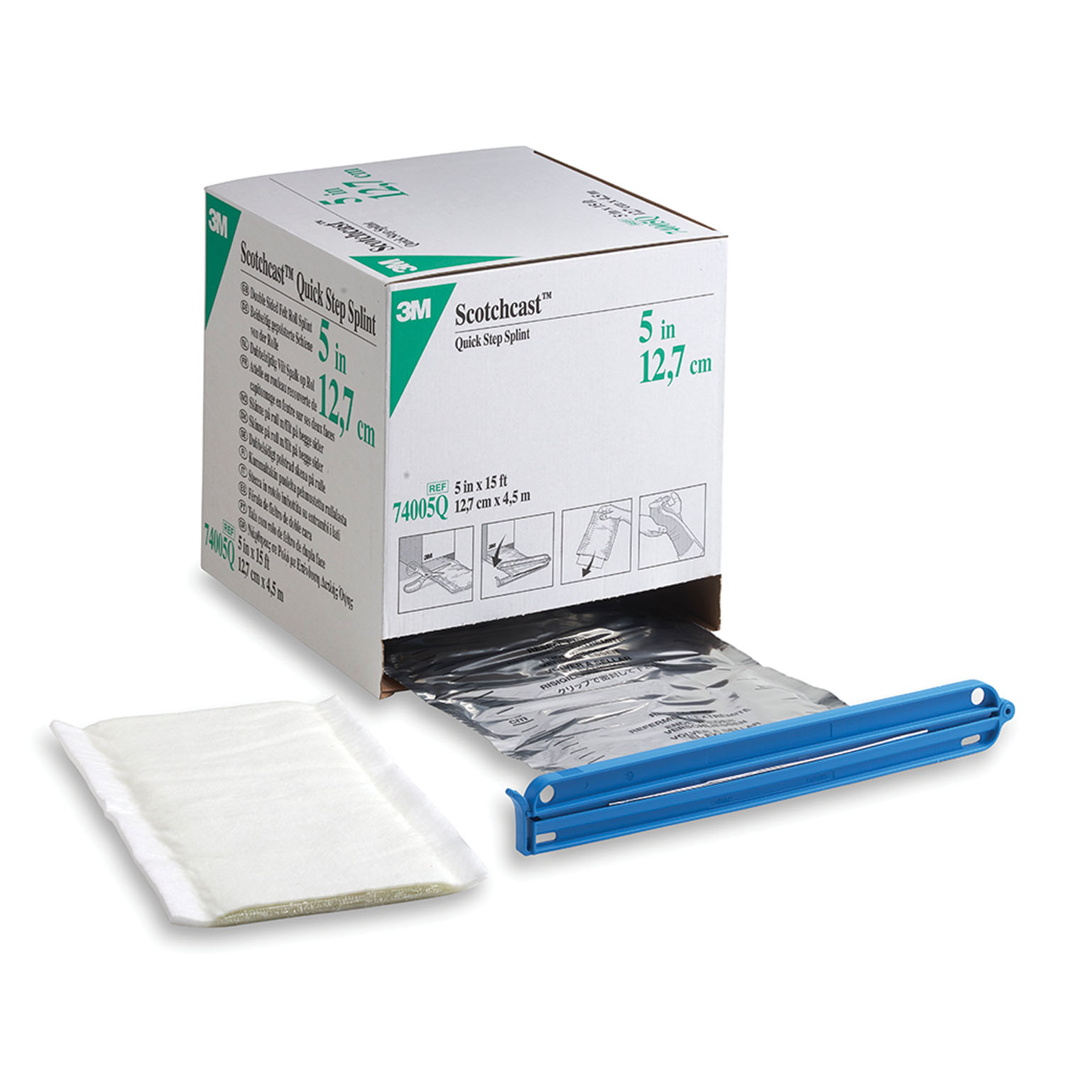 SOLVENTUM SCOTCHCAST™ QUICK STEP DOUBLE SIDED FELT ROLL SPLINT Felt Splint, 5" x 15 ft Roll, 1 rl/bx, 2 bx/cs (Continental US+HI Only) Solventum Corporation 74005Q
