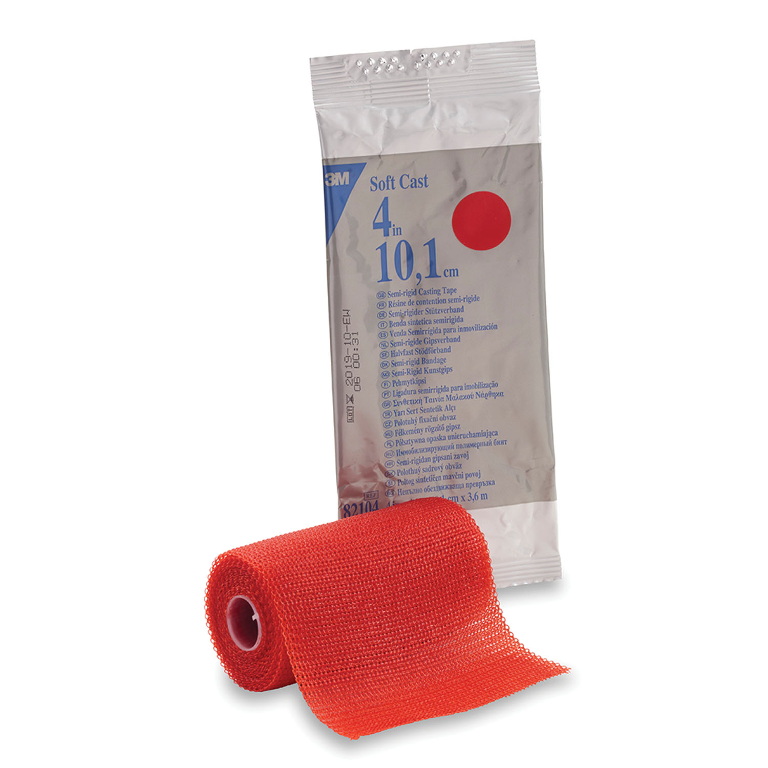 SOLVENTUM SCOTCHCAST™ SOFT CAST CASTING TAPE Soft Casting Tape, Red, 4" x 4 yds, 10/cs (Continental US+HI Only) Solventum Corporation 82104R