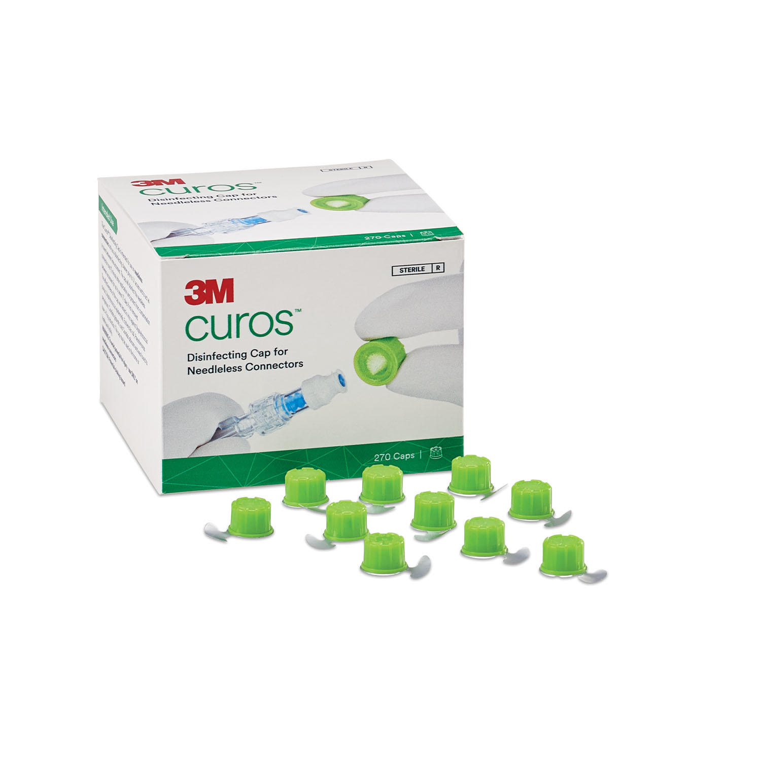 SOLVENTUM CUROS® DISINFECTING PORT PROTECTORS Port Protectors, Individual, 270/bx, 20 bx/cs (Continental US+HI Only) Solventum Corporation CFF1-270