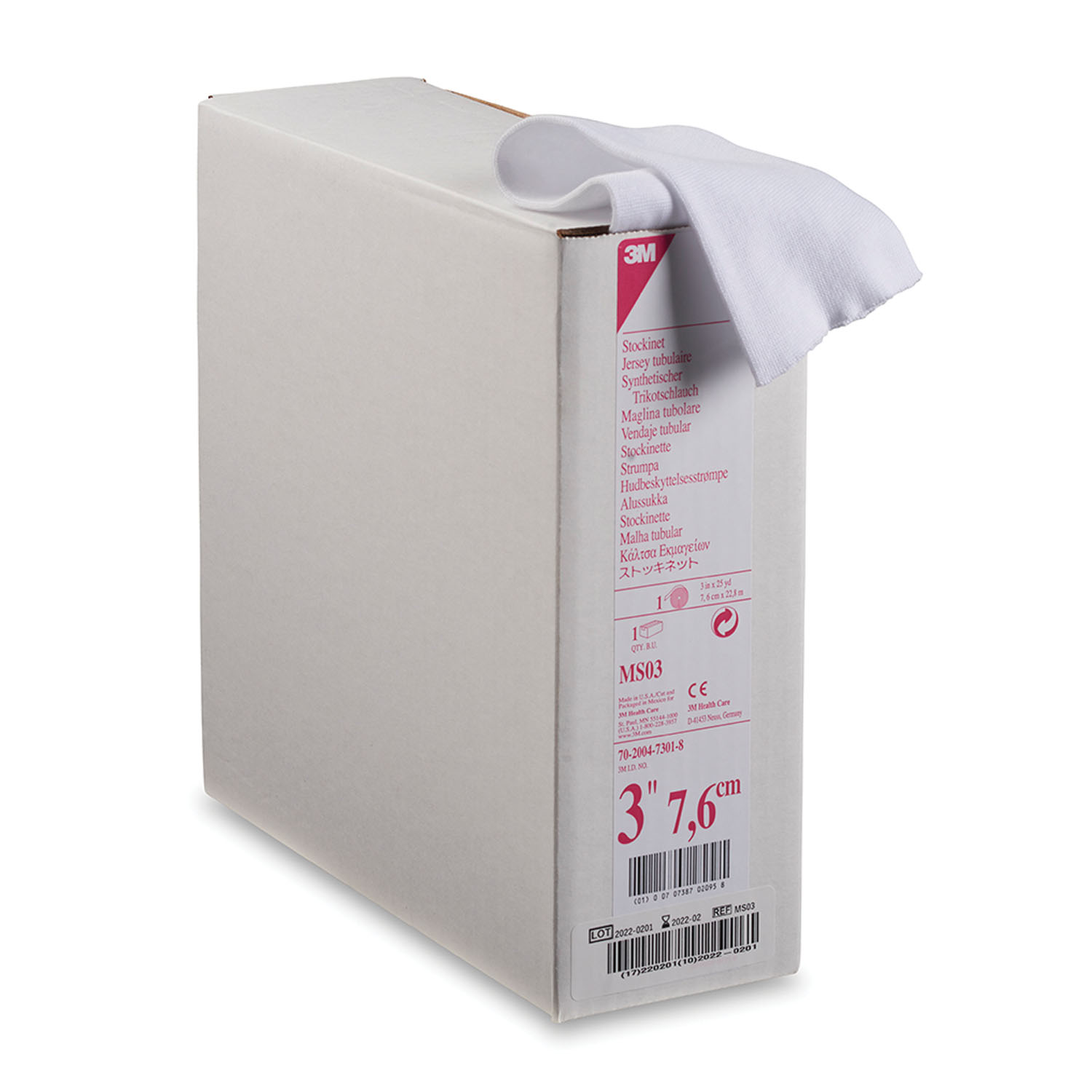 SOLVENTUM SYNTHETIC CAST STOCKINET Synthetic Cast Stockinet, 3" (Continental US+HI Only) Solventum Corporation MS03