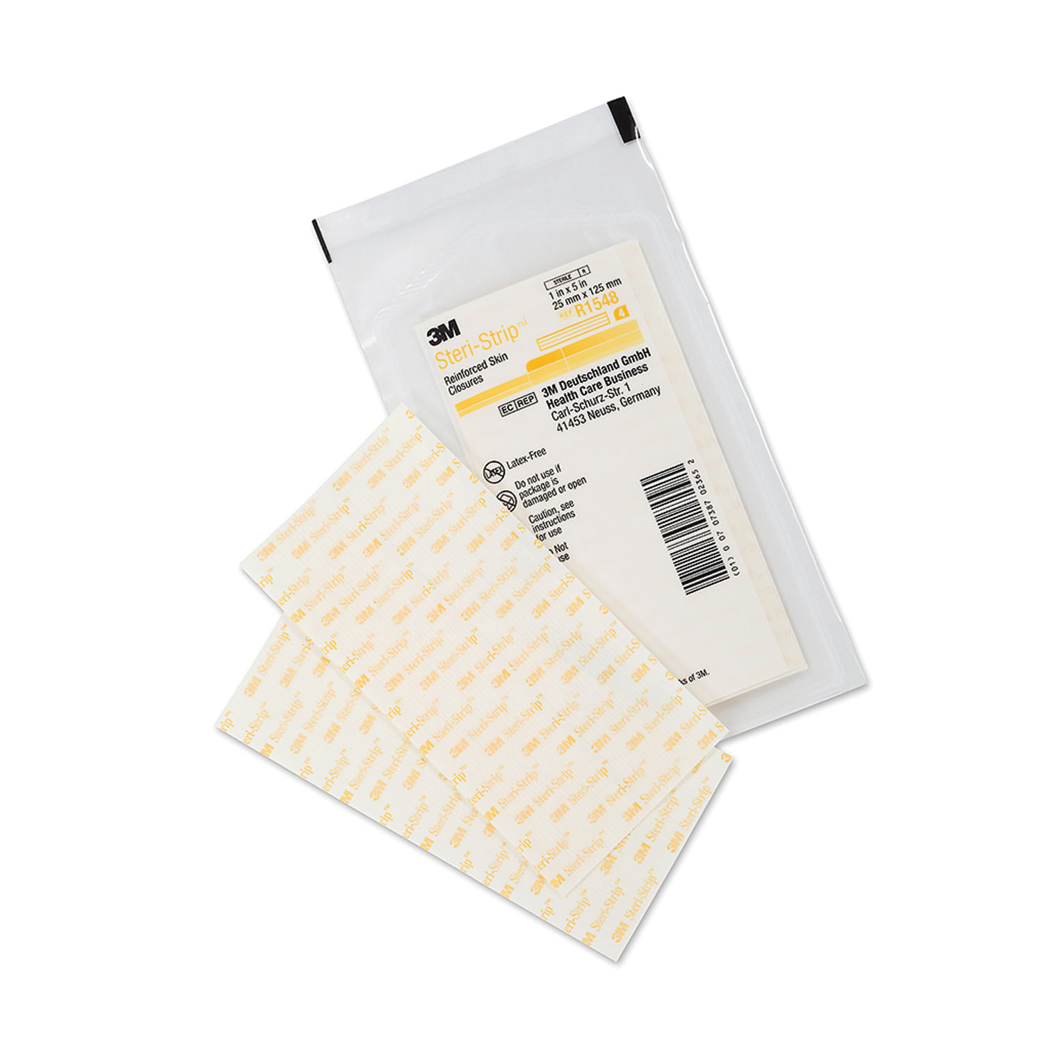 SOLVENTUM STERI-STRIP™ ADHESIVE SKIN CLOSURES Reinforced Skin Closure, 1" x 5", 4 strips/env, 25 env/bx, 4 bx/cs (Continental US+HI Only) Solventum Corporation R1548