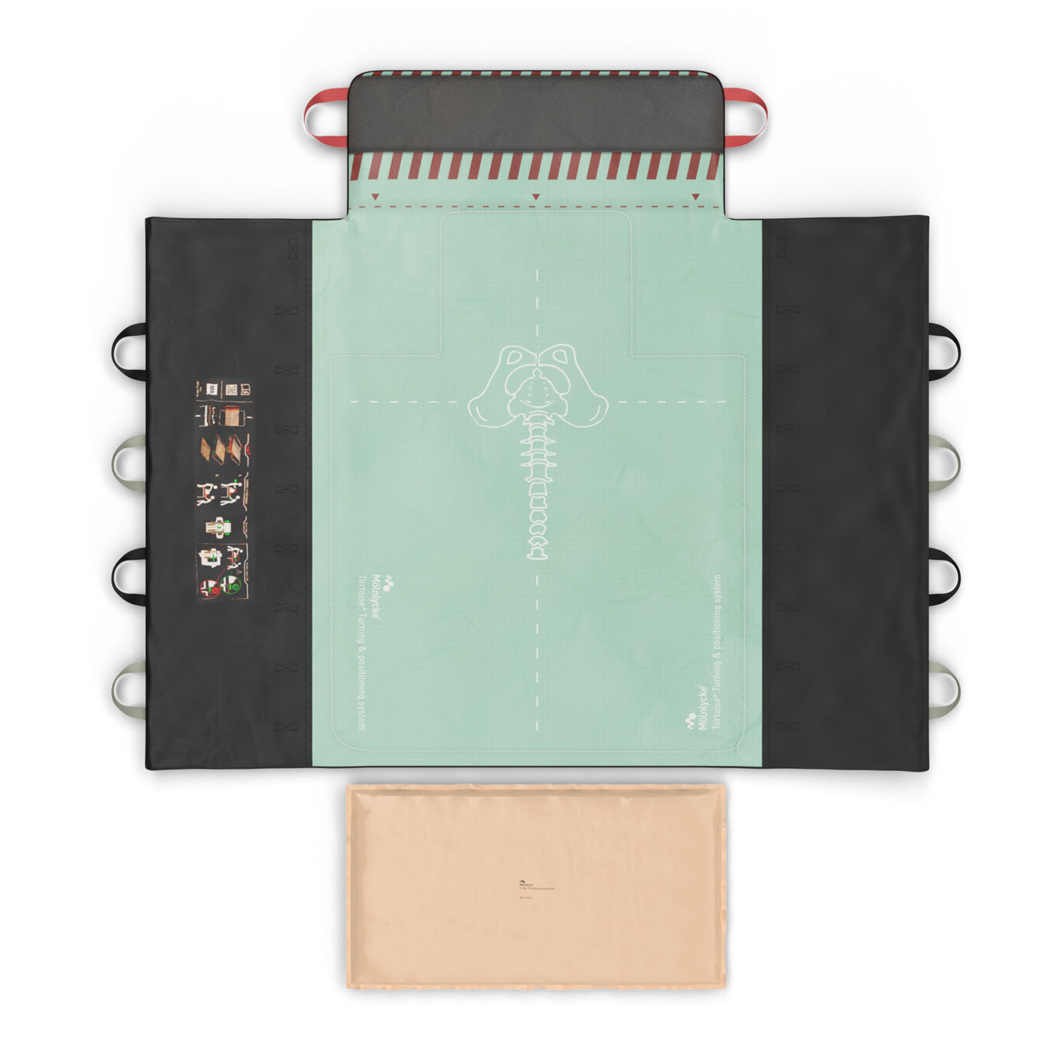 MOLNLYCKE TORTOISE® SLING SYSTEM Tortoise® Sling System, Standard, Includes PAD and Positioner, 1/cs (US Only) Molnlycke Health Care US, LLC 1400805