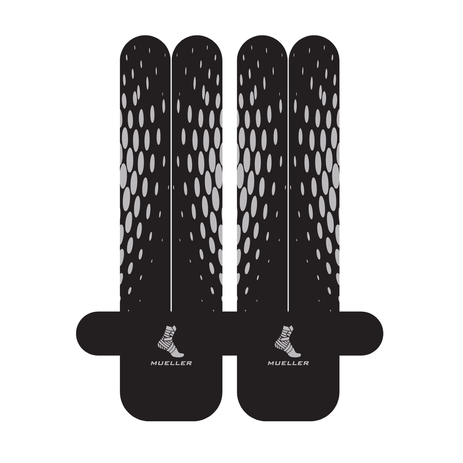 MUELLER EASYFIT® KINESIOLOGY PRE-CUT TAPE Pre-Cut Tape, Waist/Back, 3 applications/pk  (In retail pkg)  (Products are only available for sale in the U.S. Products cannot be sold on Amazon.com or any other 3rd party platform without prior approval by Mueller.) Mueller Sports Medicine, Inc. 23585