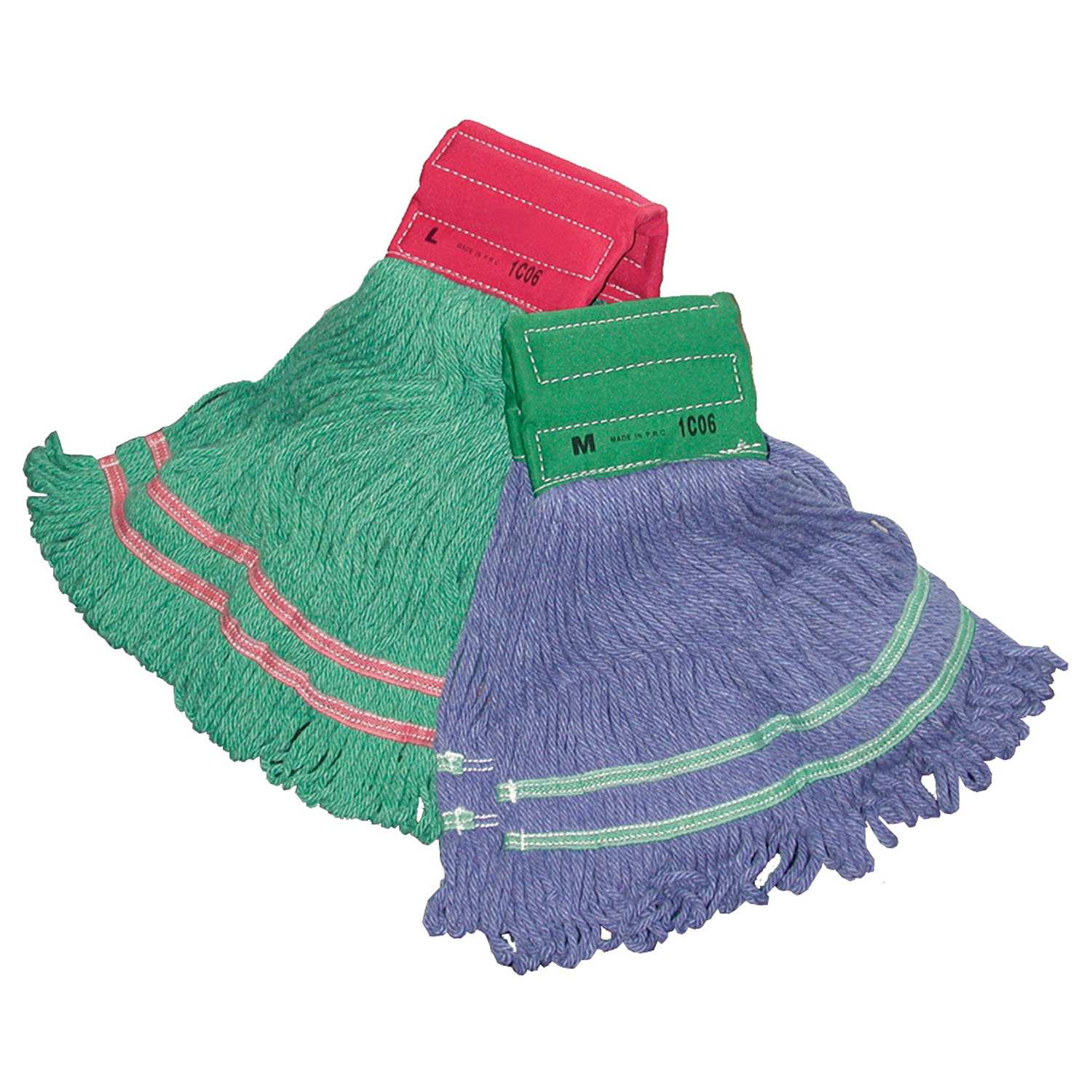 PRO ADVANTAGE® WET AND FINISH MOPS Wet Mop, Synthetic Blend,Looped End, Blue, 9" Headband, Double Tailband, Medium (DROP SHIP ONLY from Golden Star, Inc. - $100 minimum order for prepaid freight outside the continental U.S., $100 dollar minimum order inside the continental U.S.) Pro Advantage P125009