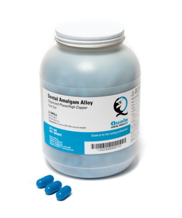 QUALA DENTAL AMALGAM ALLOY 2 Spill 600mg, Fast Set, Blue cap/body, Bulk, 500/jar (Not Available for Sale in Canada) (Item is considered HAZMAT and cannot ship via Air or to AK, GU, HI, MP, PR, VI) (WARNING: Contains Mercury. Can cause birth defects and other reproductive harm. www.P65Warnings.ca.gov) Quala Q055007
