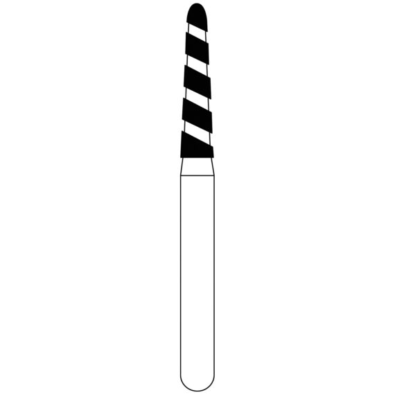 QUALA SINGLE-USE DIAMONDS Turbo Round End Taper, 855T-018, 10/pkg (US Only) Quala Q2080180