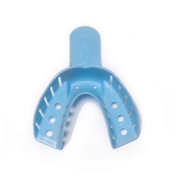 QUALA DISPOSABLE PLASTIC IMPRESSION TRAYS #6 Small Lower, Perforated, 12/bg Quala QIT6SMLW