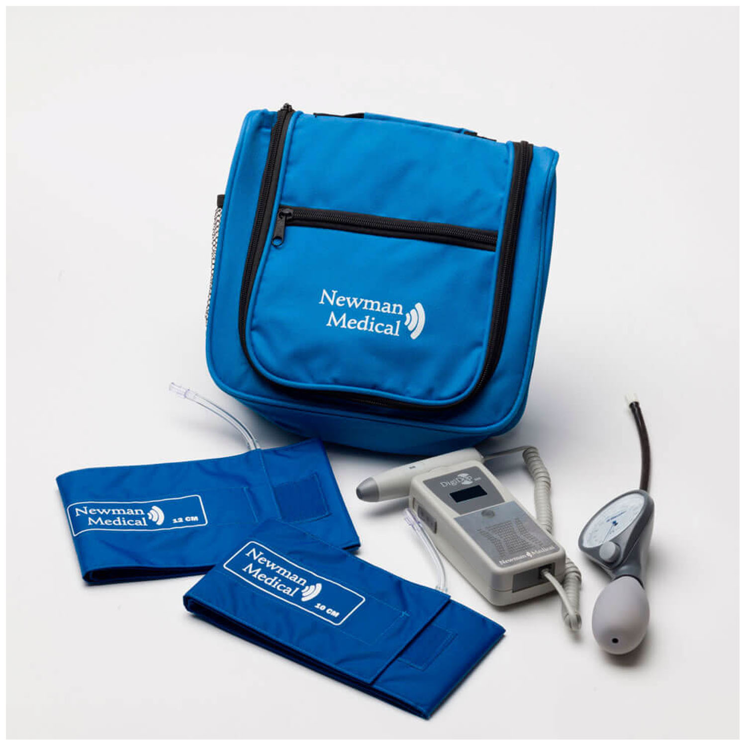 NEWMAN DIGIDOP HANDHELD DOPPLER PROBES DD-300 with D8 Vascular Probe, 1X10CM Cuff, 1X12Cm Cuff, Aneroid, Carry Bag (US Only) (DROP SHIP ONLY) Newman Medical DD-PAD