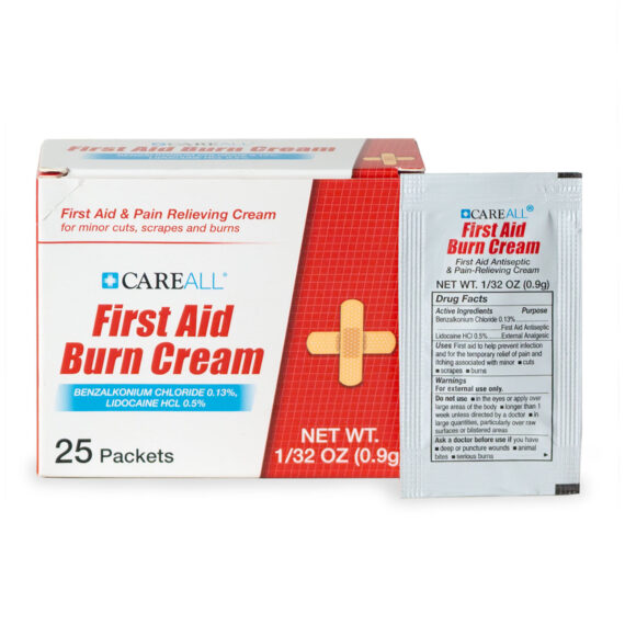 NEW WORLD IMPORTS CAREALL® BURN CREAM CareAll® First Aid Burn Cream Packet, 0.9g, 25/bx, 36 bx/cs (Not Available for sale into Canada) New World Imports FABCP925