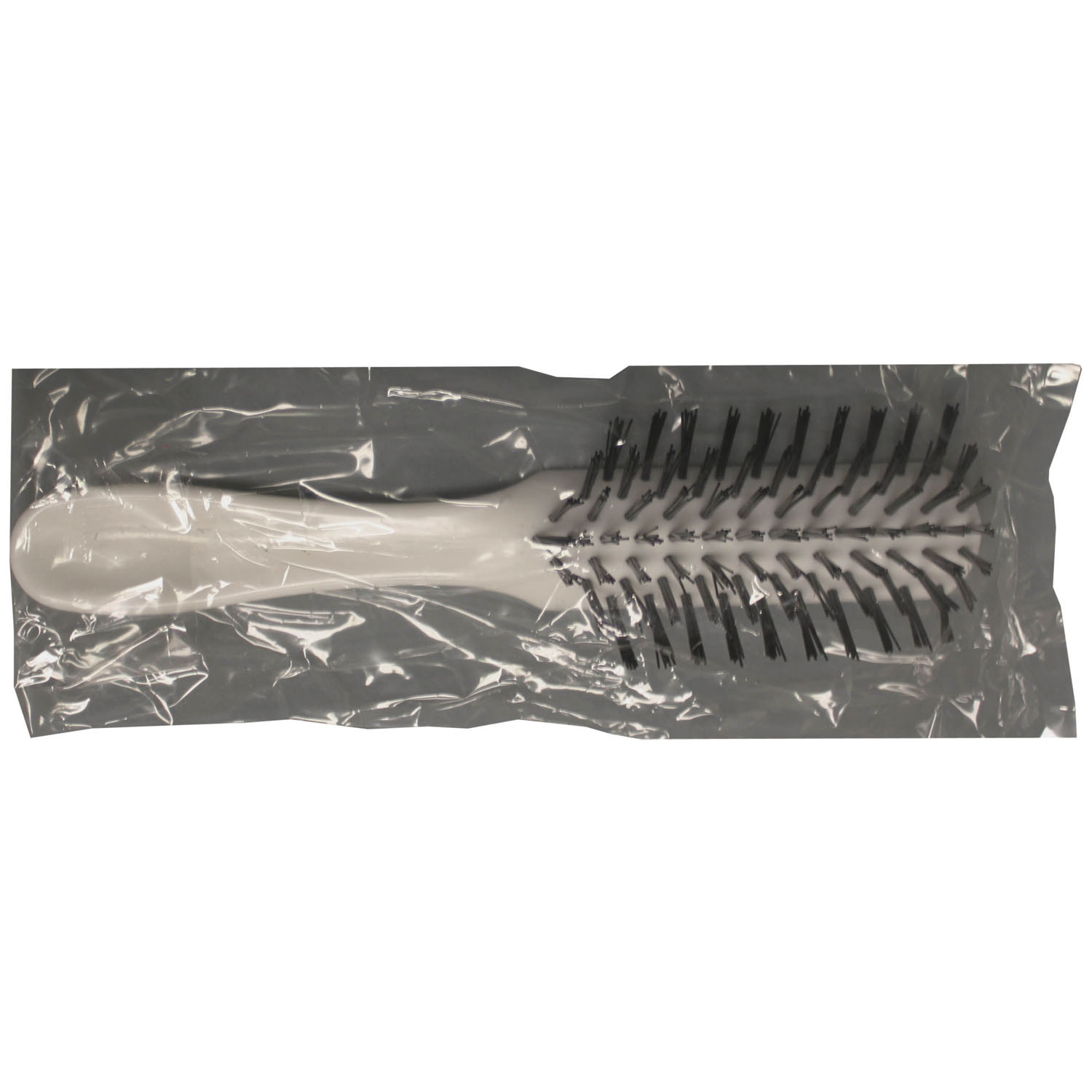 NEW WORLD IMPORTS HAIRBRUSH Adult Hairbrush, 7 Rows of Nylon Bristles, Individually Polybagged, 24/bx, 12 bx/cs New World Imports HBB