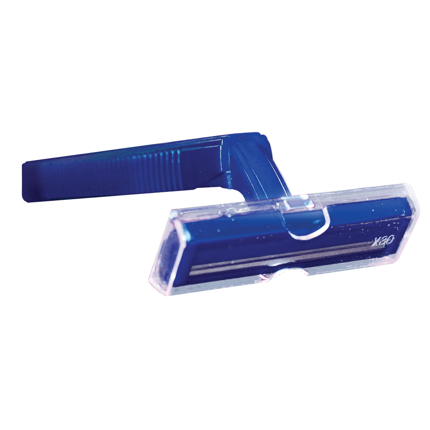 NEW WORLD IMPORTS RAZORS Twin Blade Razor, Stainless Steel, Clear Removable Safety Cap, One-Piece Navy Handle, 100/bx, 10 bx/cs (36 cs/plt) New World Imports RAZ2
