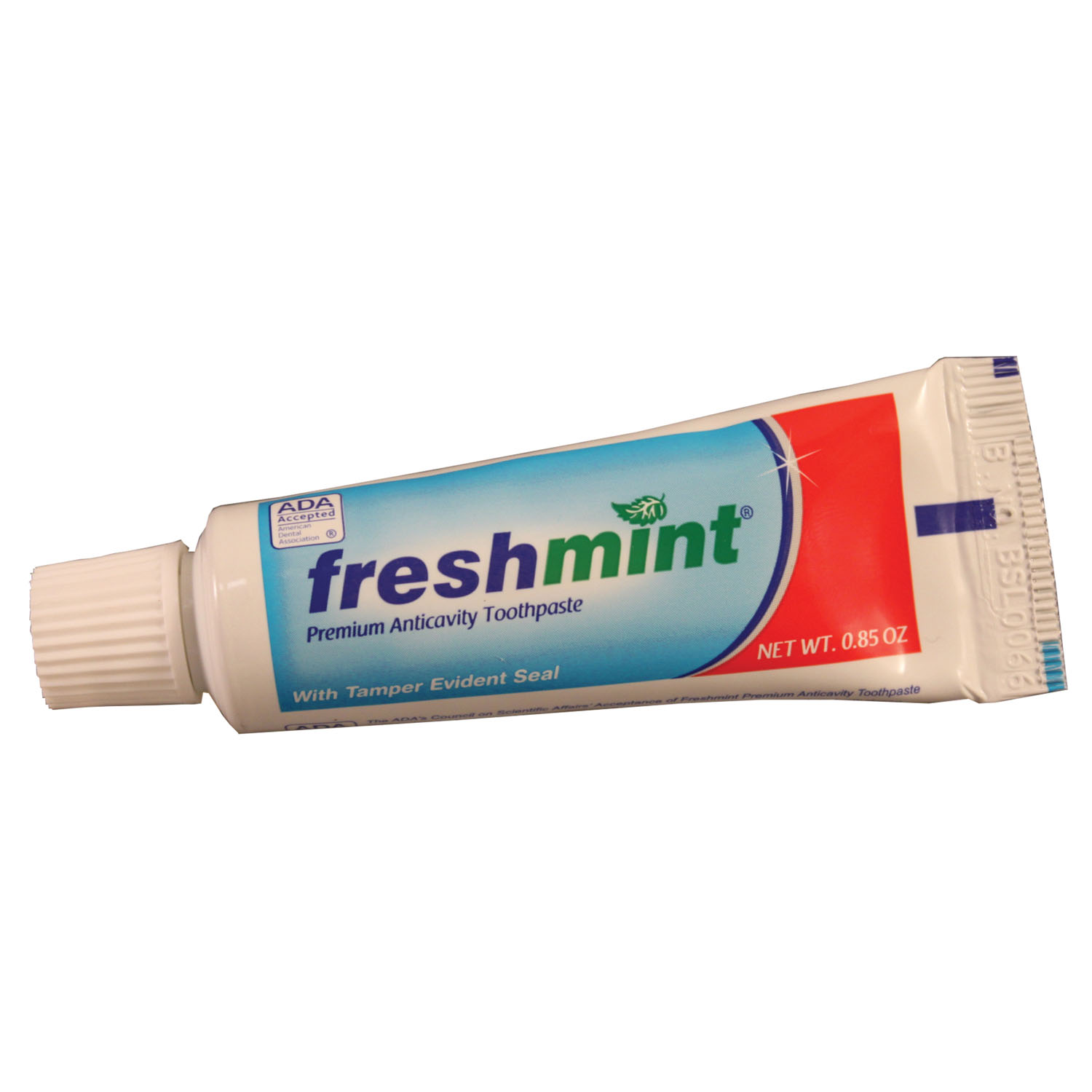 NEW WORLD IMPORTS FRESHMINT® ADA APPROVED PREMIUM TOOTHPASTE Freshmint Premium Anticavity Toothpaste with Safety Seal, ADA Approved, .85 oz, 36/bx, 4 bx/cs (Not Available for sale into Canada) New World Imports TPADA85SS