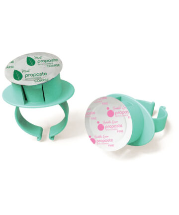 PACDENT PROPASTE™ ONE DISPOSABLE PROPHY RING AND ANTISPLATR PASTE COMBO Propaste One, Prophy Paste Ring Combo, Pre-Assembled, Bubblegum, Fine Grit, 144/bx PacDent Endo 23105