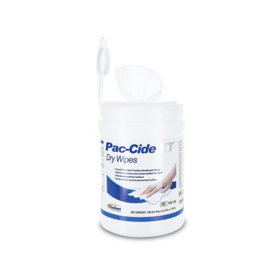 PACDENT PAC-CIDE XT™ DRY WIPES Pac-Cide XT Dry Wipes, 6.29''x7.08'', 180wipes/can (US Only) (To Be DISCONTINUED) PacDent Endo PCD-180