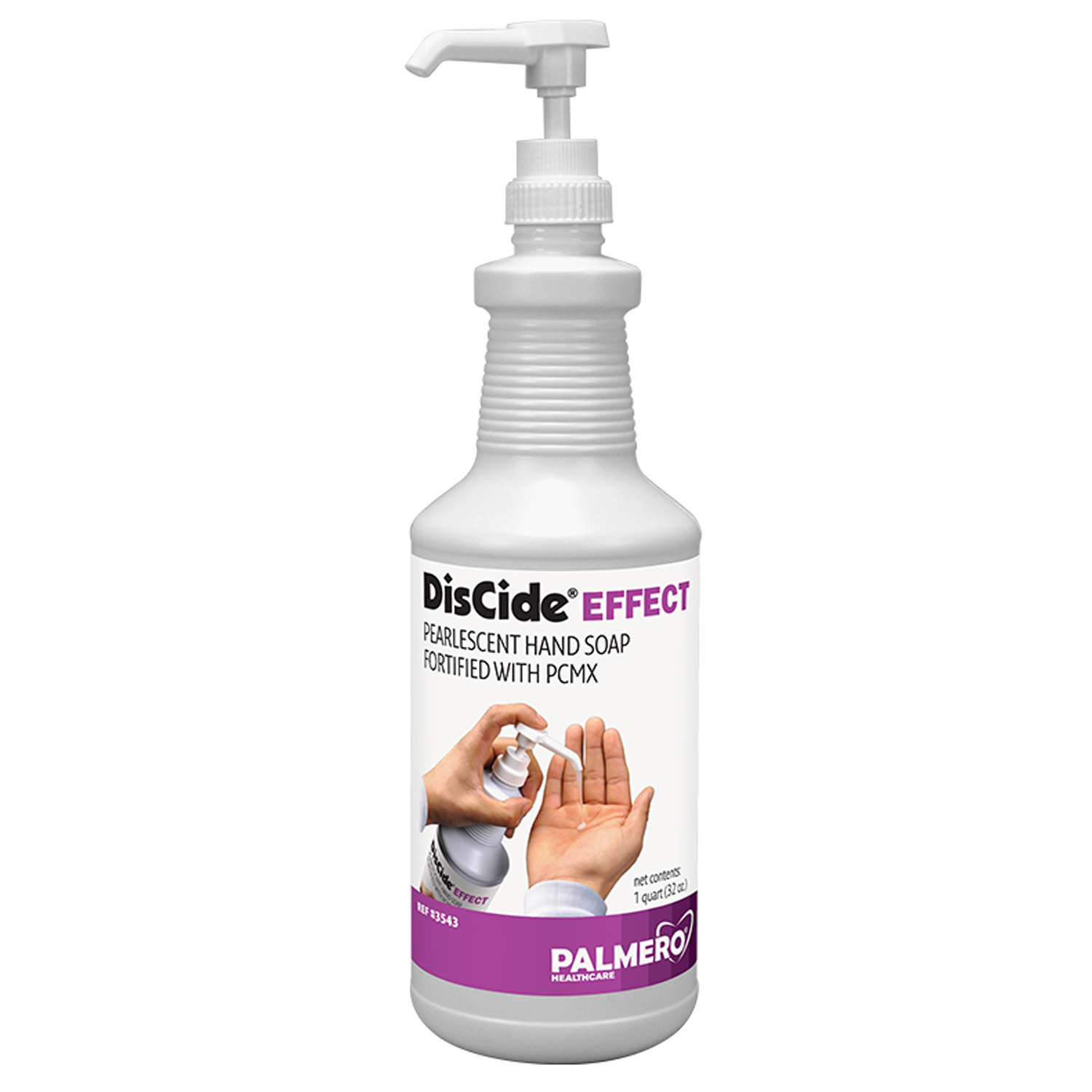 PALMERO DISCIDE® EFFECT PROFESSIONAL HAND ASEPSIS SOAP Discide Effect Quart Bottle Pump Dispenser, 12/cs (US SALES ONLY) Palmero 3543