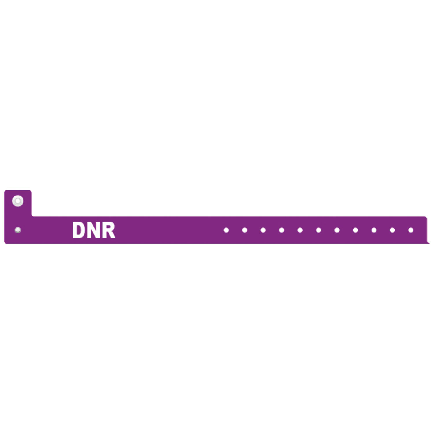 MEDICAL ID SOLUTIONS TRI-LAMINATE ALERT WRISTBANDS Wristband, L Shape, Tri-Laminate, DNR, Purple, 500/bx Medical ID Solutions 3307DNR