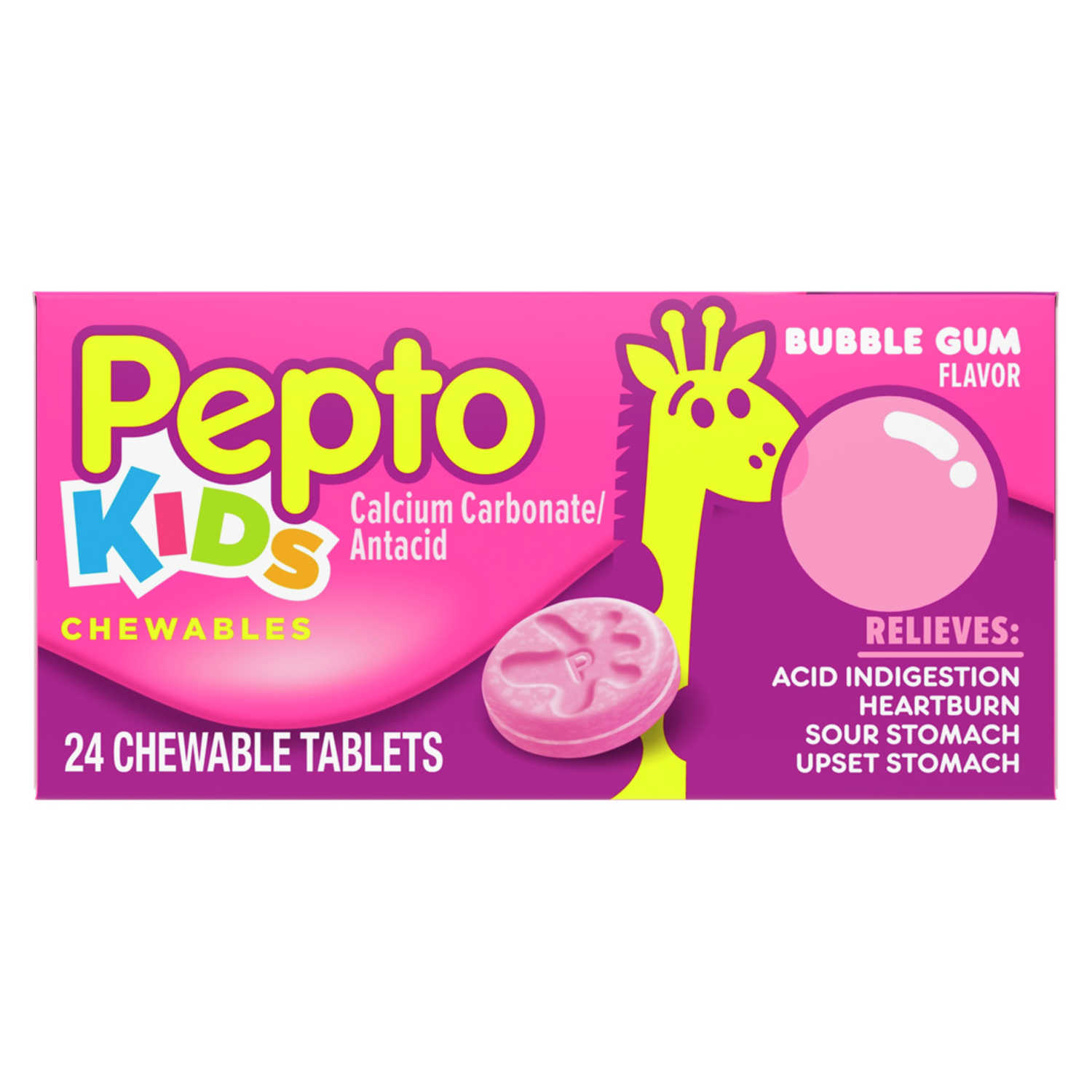 P&G DISTRIBUTING PEPTO KIDS CHEWABLE TABLETS Pepto Kids Chewable Tablet, Bubblegum, Heartburn, Acid Indigestion, Upset Stomach, 24/pk, 24pk/cs (Item on Manufacturer Backorder - Inventory Limited when made Available) Procter & Gamble Distributing LLC 0149003966