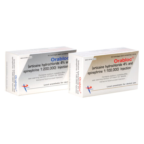 PIERREL PHARMA ORABLOC®-ARTICAINE ANESTHETIC 1:100,000, 1.8mL (Rx), 50 cartridges/bx, 20 bx/cs (Item is Non-Returnable) (24 Month Shelf Life) (NDC# 45146-1100-02 (US Only, Excluding IN and ND) (Access granted upon approval only) Pierrel SpA 2101051