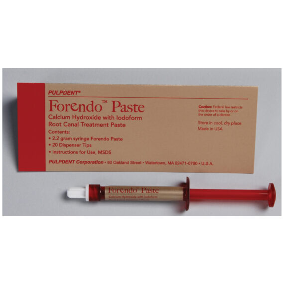 PULPDENT FORENDO CALCIUM HYDROXIDE PASTE™ Forendo Pate, 2.2gm Syringe + 20 Applicator Tips Pulpdent FORE