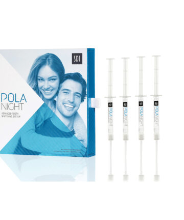SDI POLA DAY + POLA NIGHT TAKE HOME TOOTH WHITENING SYSTEMS Pola Night Mini Kit, 22% Carbamide Peroxide, Contains: 4 x 1.3g Pola Night Syringes, 8 Tips, Accessories (3rd Party Reselling is Restricted) (Not Available For Sale into Canada) (For resale to Healthcare Professionals only. Products cannot be sold direct to the public, to retail stores or online retailers such as Amazon, Walmart, eBay, Alibaba, etc.) Southern Dental Industries 7700110