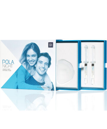 SDI POLA DAY + POLA NIGHT TAKE HOME TOOTH WHITENING SYSTEMS Pola Night 10 Syringe Kit, 22% Carbamide Peroxide, Contains: 10 x 1.3g Pola Night Syringes, 2 Tray Material, 1 Tray Case, Tips, Accessories (3rd Party Reselling is Restricted) (Not Available For Sale into Canada) (For resale to Healthcare Professionals only. Products cannot be sold direct to the public, to retail stores or online retailers such as Amazon, Walmart, eBay, Alibaba, etc.) Southern Dental Industries 7700111