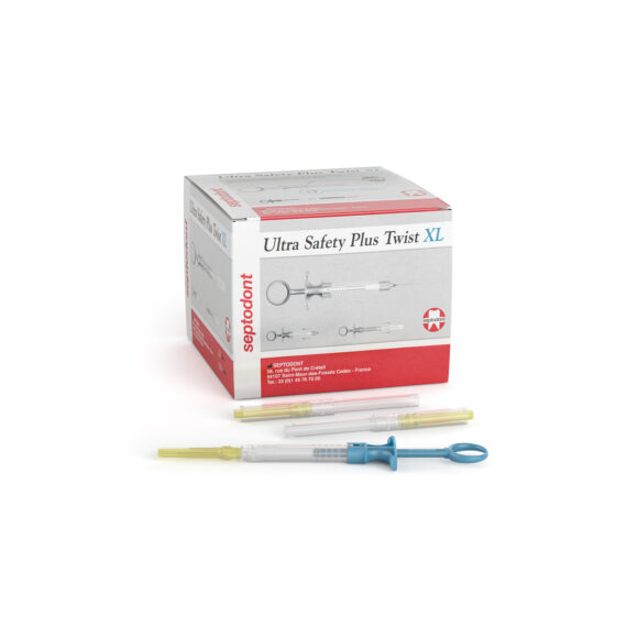SEPTODONT ULTRA SAFETY PLUS TWIST XL SYRINGES Ultra Safety Plus Twist XL Sterile Needles, 25G Long (Red), 100/box + 1 syringe handle (To Be DISCONTINUED) Septodont, Inc. 01N4452