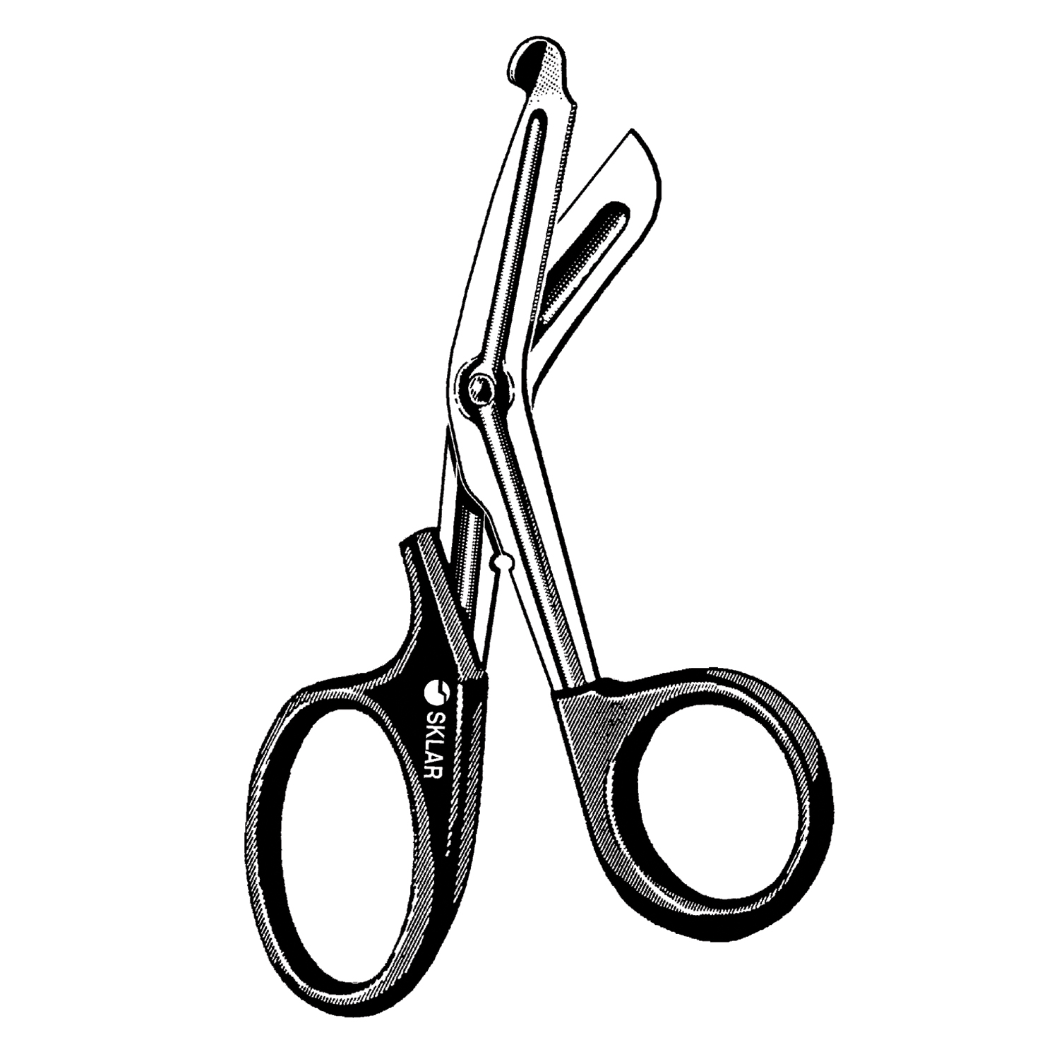 SKLAR REUSEABLE SURGICAL INSTRUMENTS Multi-Cut Utility Scissors, Blue, Angled, Searrated, 6" Overall Length (DROP SHIP ONLY) Sklar Instruments 11-1278