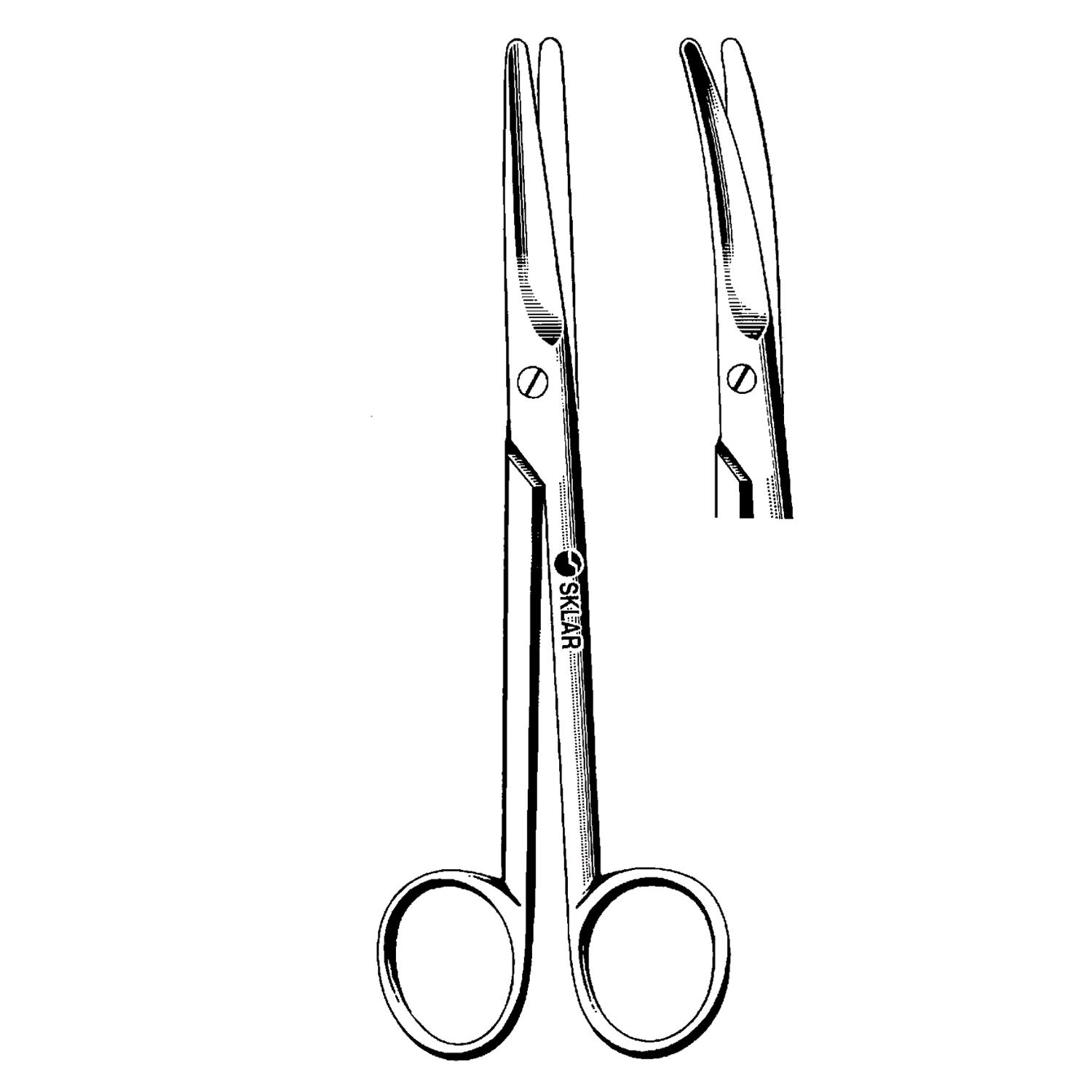 SKLAR REUSEABLE SURGICAL INSTRUMENTS Mayo Dissecting Scissor, Curved, 6.75" (DROP SHIP ONLY) Sklar Instruments 15-2567
