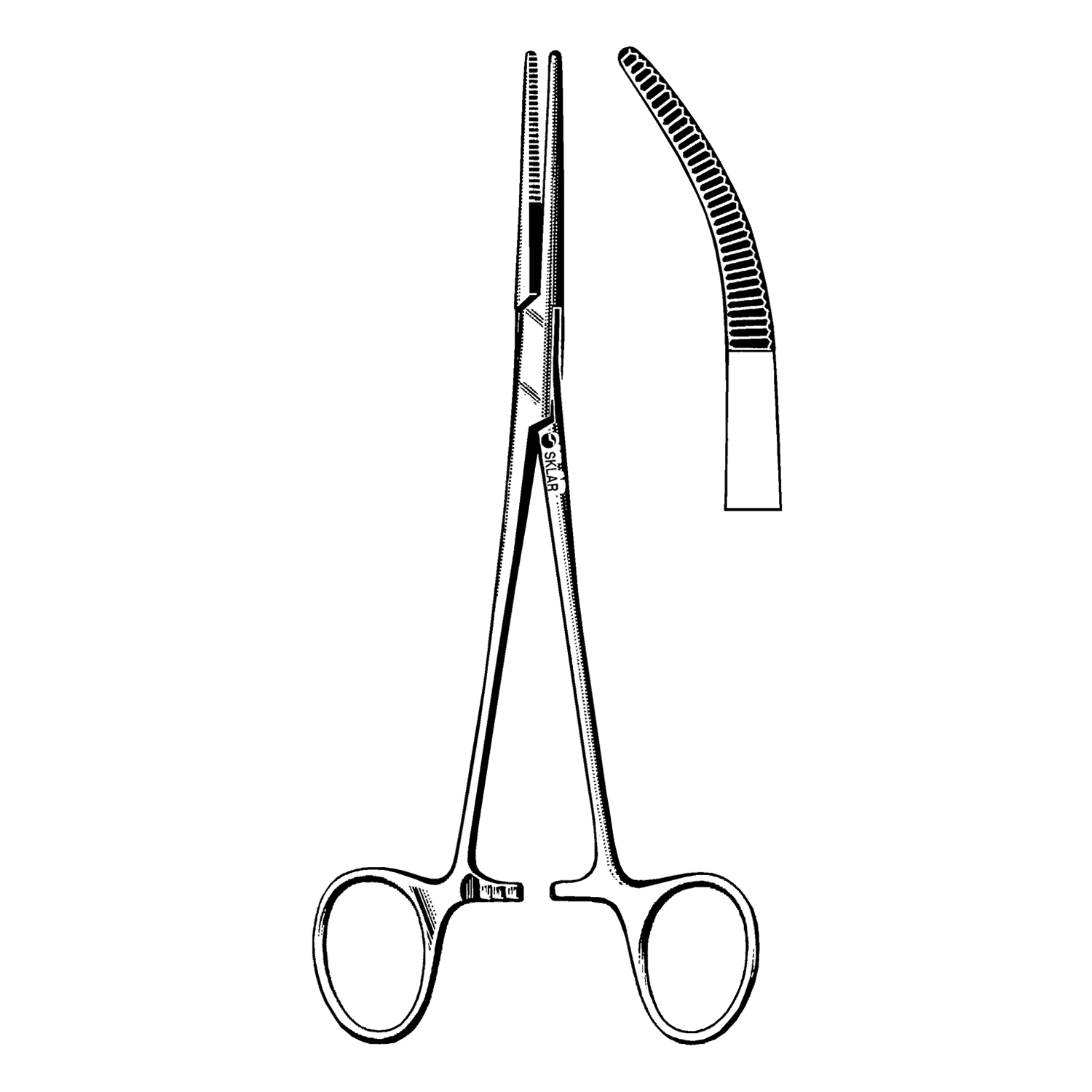 SKLAR REUSEABLE SURGICAL INSTRUMENTS Rankin Kelly Forcep, Curved, 6.25" (DROP SHIP ONLY) Sklar Instruments 17-1362