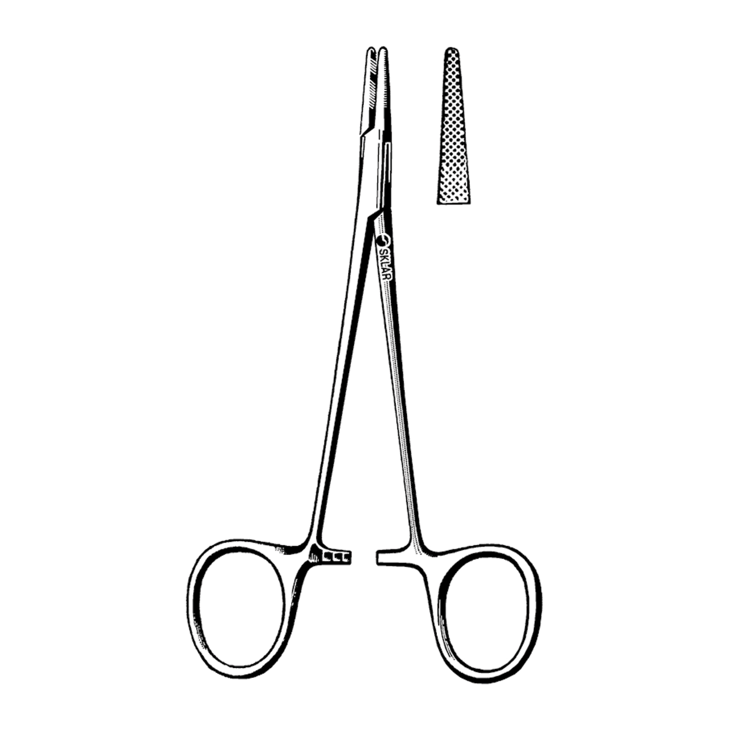 SKLAR REUSEABLE SURGICAL INSTRUMENTS Baumgartner Needle Holder, Serrated, 5.25" (DROP SHIP ONLY) Sklar Instruments 20-1450
