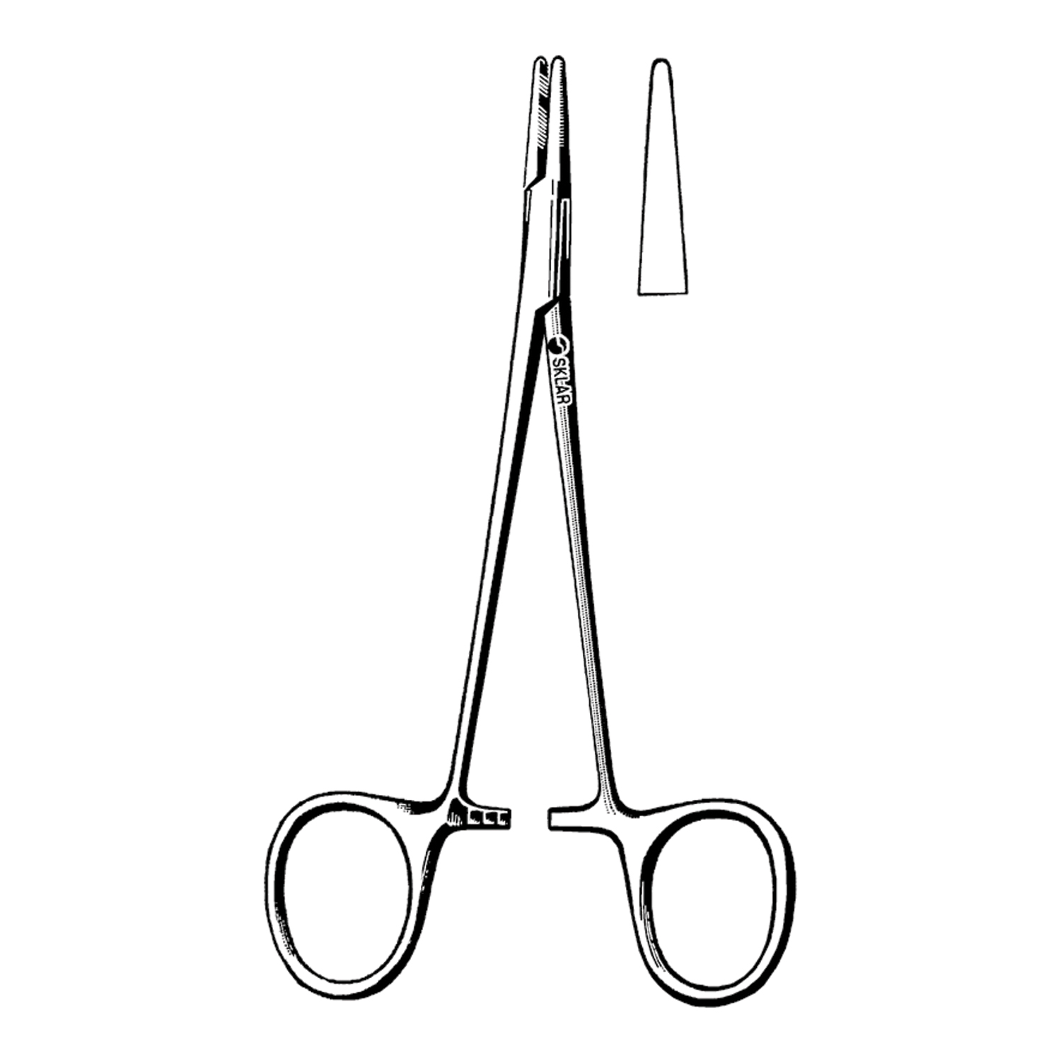 SKLAR REUSEABLE SURGICAL INSTRUMENTS Halsey Needle Holder, Smooth, 5" (DROP SHIP ONLY) Sklar Instruments 20-1750