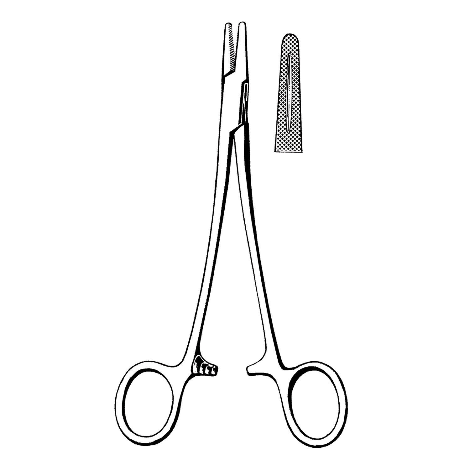 SKLAR REUSEABLE SURGICAL INSTRUMENTS Mayo-Hegar Needle Holder, Serrated, Broad Jaw 7" (DROP SHIP ONLY) Sklar Instruments 20-2270