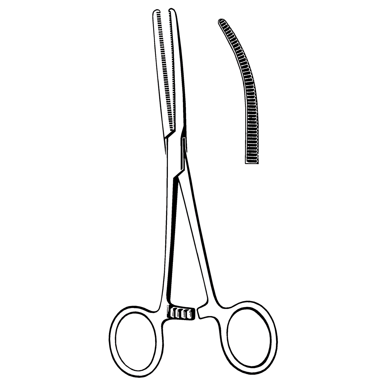 SKLAR REUSEABLE SURGICAL INSTRUMENTS Rochester-Pean Forceps, Curved, 9" (DROP SHIP ONLY) Sklar Instruments 36-2790