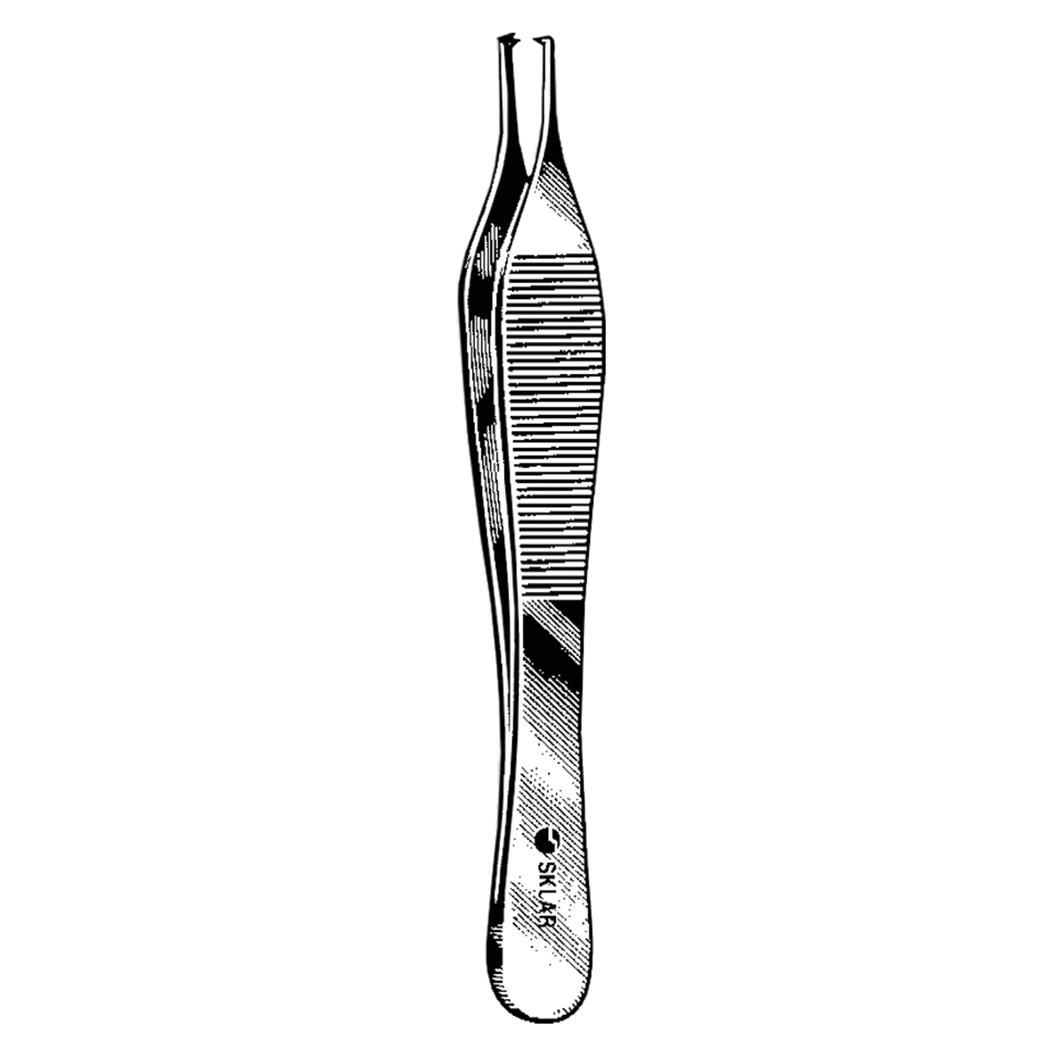 SKLAR REUSEABLE SURGICAL INSTRUMENTS Adson Tissue Forceps, Delicate, 1X2 Teeth, 4.75" (DROP SHIP ONLY) Sklar Instruments 47-2047