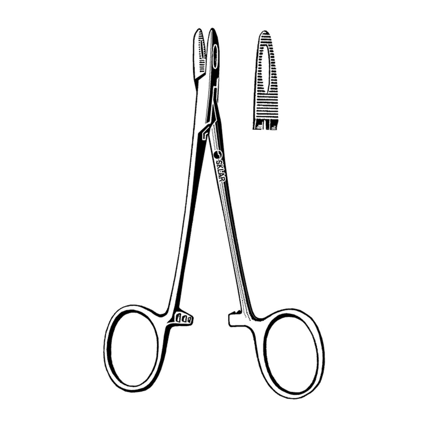 SKLAR REUSEABLE SURGICAL INSTRUMENTS Collier Needle Holder, Fenestrated Jaw, 5.25" (DROP SHIP ONLY) Sklar Instruments 65-6550