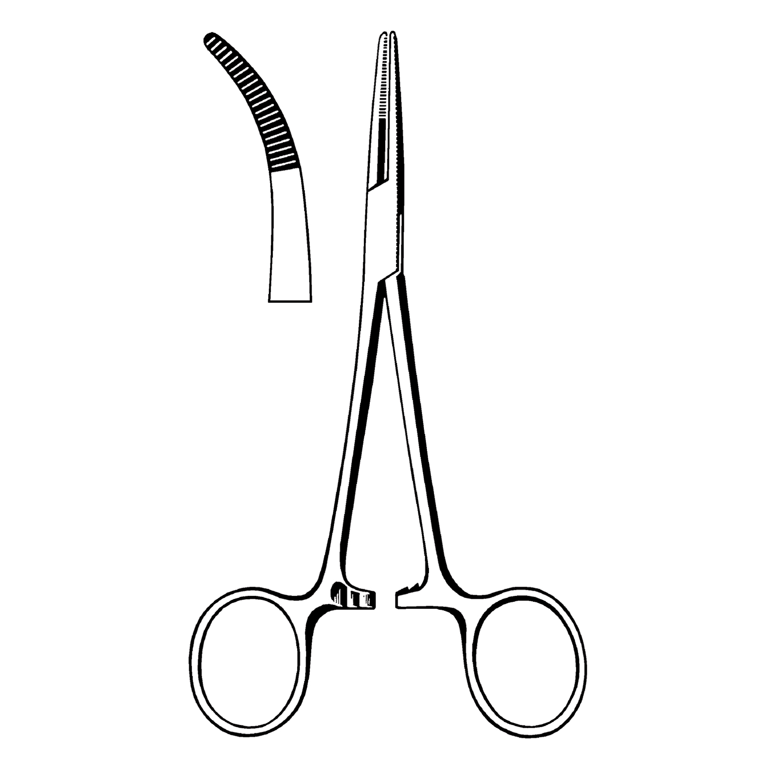 SKLAR REUSEABLE SURGICAL INSTRUMENTS Kelly Forceps, Curved, Extra Heavy Jaw, 7" (DROP SHIP ONLY) Sklar Instruments 74-3270