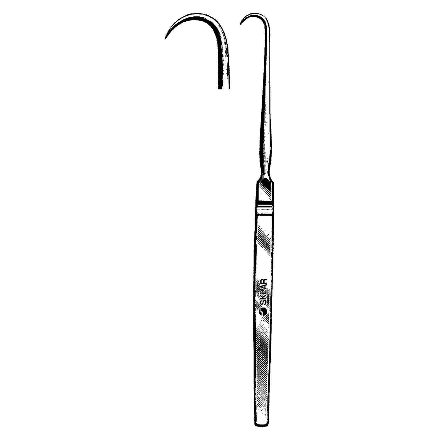 SKLAR REUSEABLE SURGICAL INSTRUMENTS Tracheal Retractor, 1 Prong Sharp, 6.5" (DROP SHIP ONLY) Sklar Instruments 78-1001