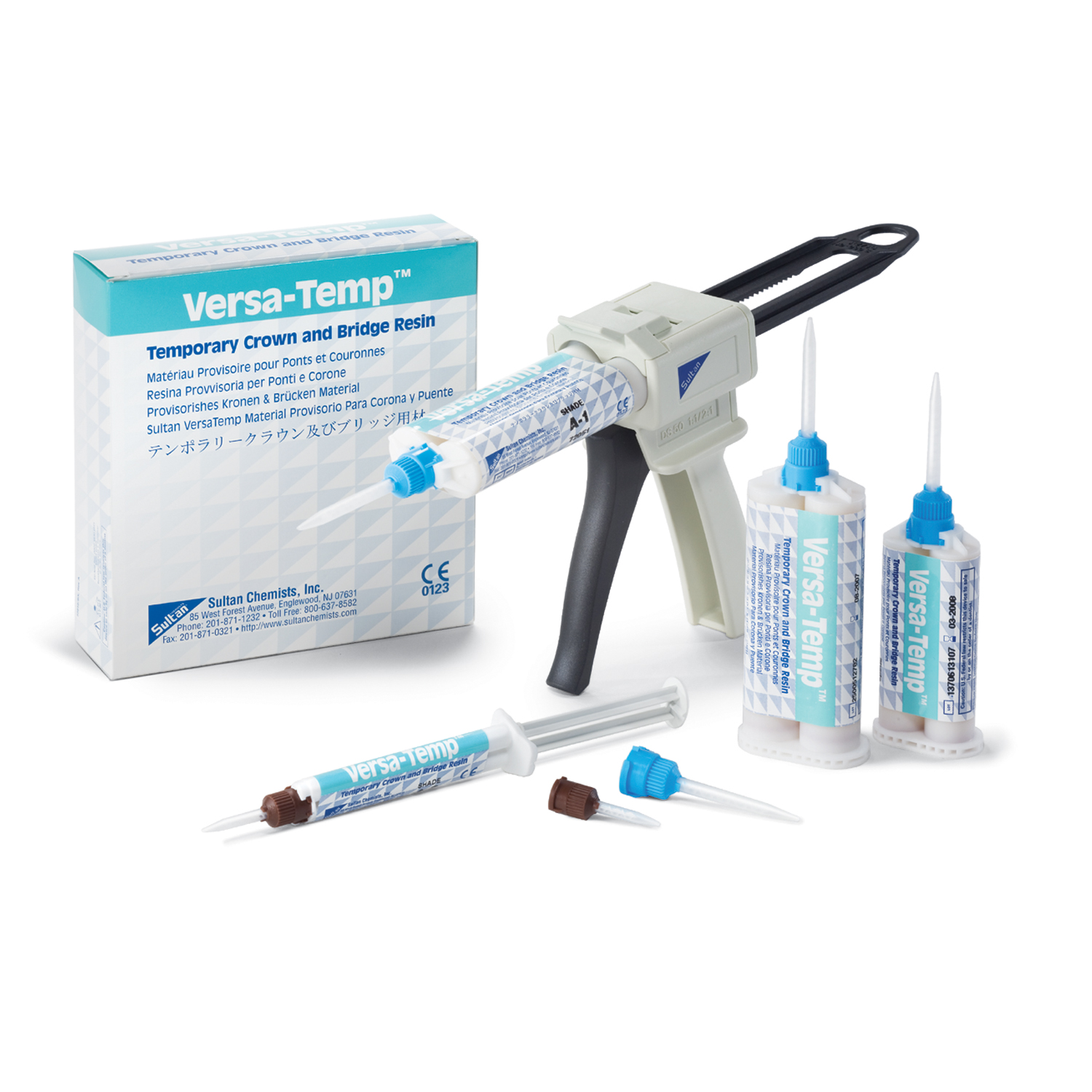 SULTAN VERSATEMP CROWN & BRIDGE MATERIAL Refill Kit, 50ml, Shade A-3, 1-50ml Cartridge, 15 Tips (Only available to authorized dental dealers) Sultan Healthcare, Inc. 72060