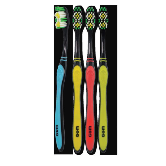SUNSTAR GUM® MULTI-CLEAN TOOTHBRUSH Multi-Clean Toothbrush with Multi-level, interdental cut bristles, Medium Head size, Contemporary colors. 1 dz/bx (US Only) (Products cannot be sold on Amazon.com or any other 3rd party site) Sunstar Americas 135RA1