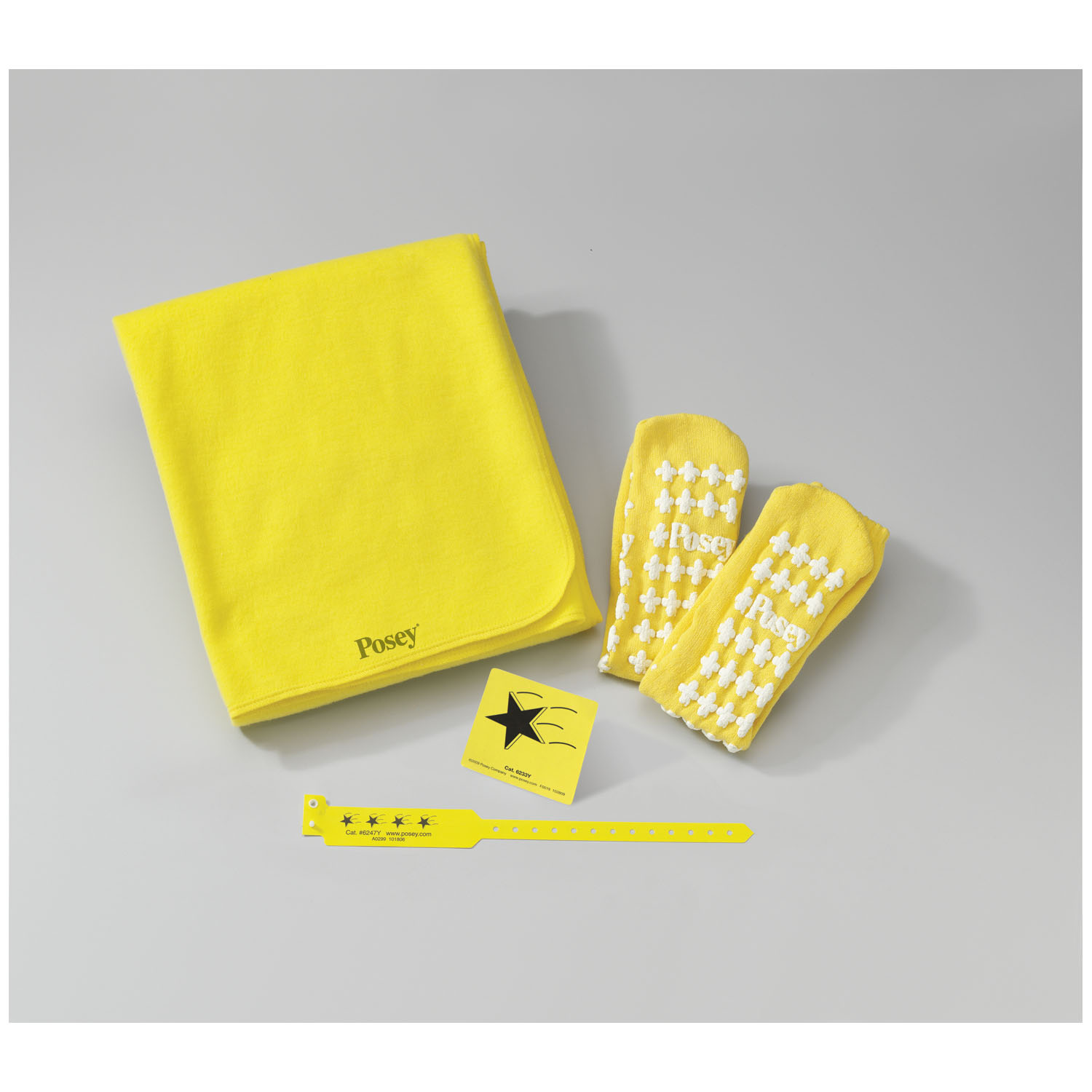 TIDI POSEY FALL RISK INDICATORS Deluxe Kit with Regular Size Socks, Yellow (Continental US + HI Only) TIDI Products, LLC 6236Y