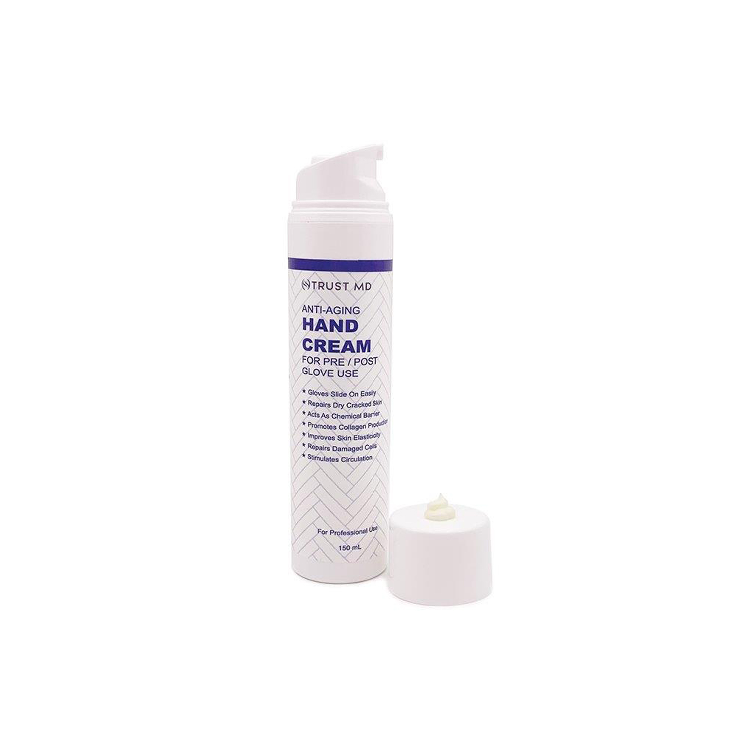 TRUSTMD HAND CREAM Hand Cream for Pre/ Post Glove Use, 150 ml Pump Canister (Item on Manufacturer Backorder – Inventory Limited when Available) TrustMD MD0502102
