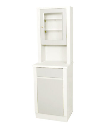 UMF MEDICAL CABINETS Treatment Cabinet, 6105 with Upper Cabinet Section, One (1) Door, One (1) Shelf, 20" W x 65" H x 16.25 D, Quiet White (DROP SHIP ONLY) UMF Medical 6105