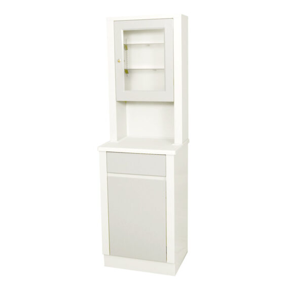 UMF MEDICAL CABINETS Treatment Cabinet, 6105 with Upper Cabinet Section, One (1) Door, One (1) Shelf, 20" W x 65" H x 16.25 D, Quiet White (DROP SHIP ONLY) UMF Medical 6105