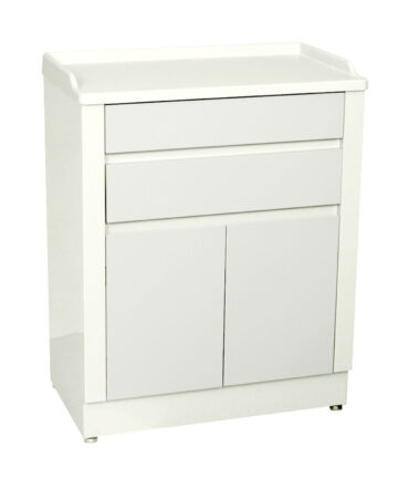 UMF MEDICAL CABINETS Treatment Cabinet, 6120, Two (2) Doors, Two (2) Drawers, One (1) Shelf, 27"W x 34"H x 16.5"D, Quiet White (DROP SHIP ONLY) UMF Medical 6120
