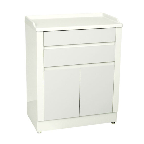 UMF MEDICAL CABINETS Treatment Cabinet, 6120, Two (2) Doors, Two (2) Drawers, One (1) Shelf, 27"W x 34"H x 16.5"D, Quiet White (DROP SHIP ONLY) UMF Medical 6120