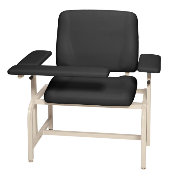 UMF MEDICAL PHLEBOTOMY/BLOOD DRAW CHAIRS Bariatric Blood Draw Chair, 8690, with Seamless Upholstery, Padded, Flip-Up Height Adjustable Arm Board, Front Board, Heavy Duty Steel Frame, 750 lb (340.2kg) Patient Weight Capacity, Side Tray Available as Accessory, Available in 8 Colors (DROP SHIP ONLY UMF Medical 8690