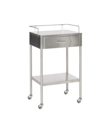 UMF MEDICAL UTILITY TABLE Utility Table, Stainless Steel, One (1) Drawer, One (1) Shelf, 20"W x 35.25"H x 16"D (DROP SHIP ONLY) UMF Medical SS8153