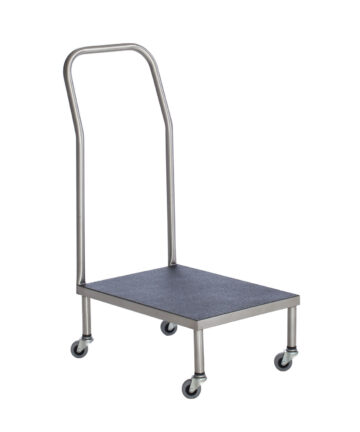 UMF MEDICAL STEP STOOL Foot Stool, Transport Cart, Stainless Steel, 20 3/8"W x 10"H x 13.25"D (DROP SHIP ONLY) UMF Medical SS8381
