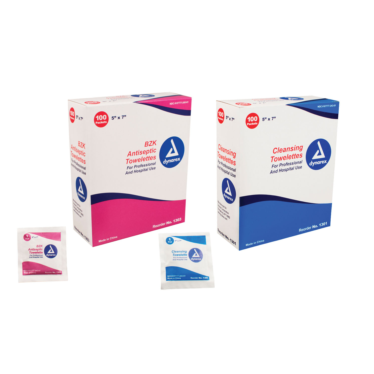 DYNAREX TOWELETTES Antiseptic Towelette BZK, 100/bx, 10 bx/cs (Products cannot be sold on Amazon.com or any other 3rd party site) Dynarex Corporation 1303